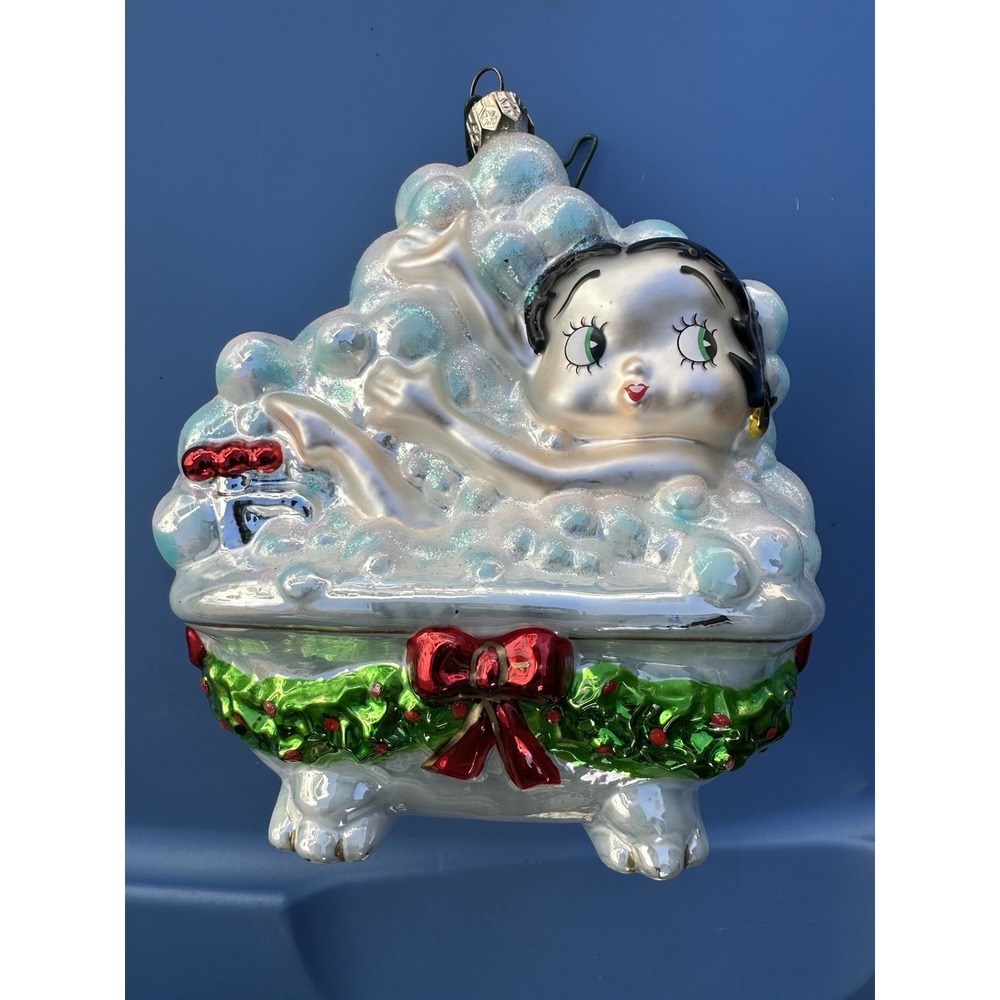 Vintage Kurt Adler Betty Boop Bubble Bath‎  1998 Polonaise Glass Ornament